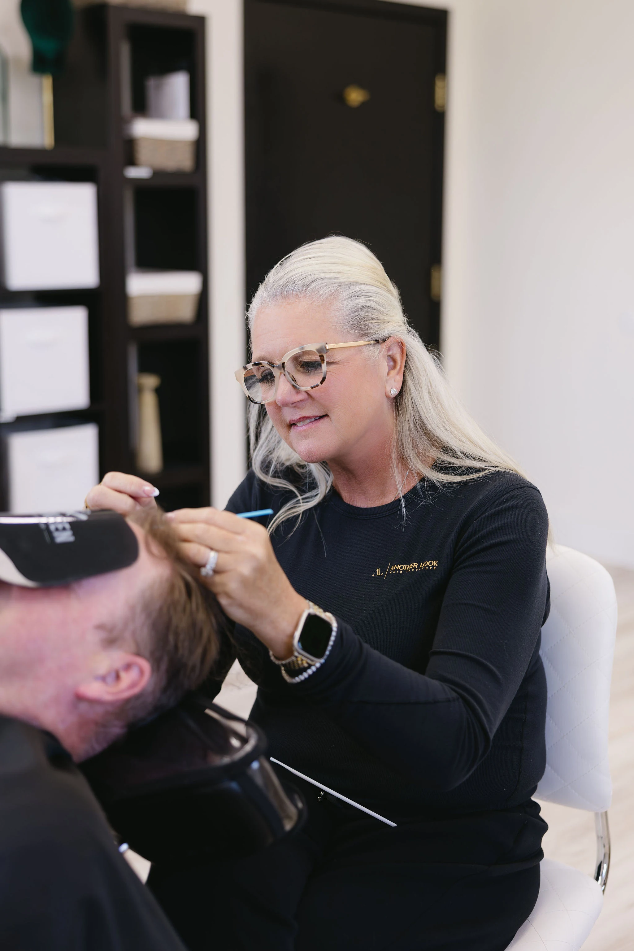 Custom hair system fitting and consultation